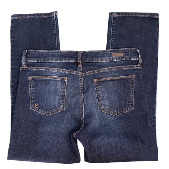 Kut from the Kloth Reese Mid Rise Ankle Straight Leg Blue Denim Jean Size 8 - Picture 6 of 12